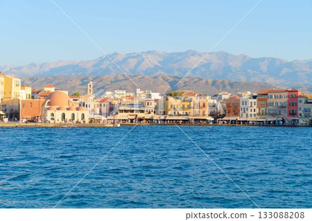 venetian habour of Chania, Crete, Greece venetian habour of Chania, Crete, Greece 133088208