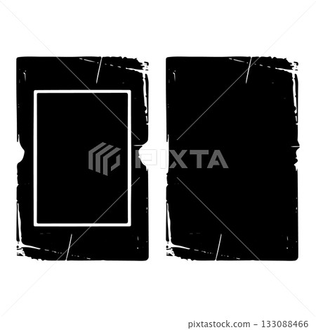 Unique blank photo frames designed for creative storytelling and artistic presentations in digital or print formats 133088466