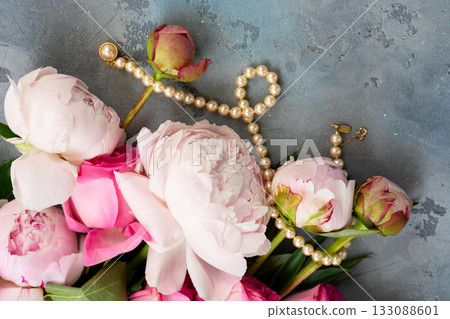 Fresh peonies flowers Fresh peonies flowers 133088601