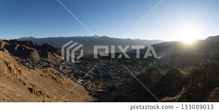 Panoramic View over Leh in Ladakh 133089013