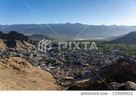 Panoramic View over Leh in Ladakh 133089022
