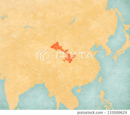 Map of China - Gansu Map of China - Gansu 133089629