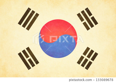 South Korea - vintage flag South Korea - vintage flag 133089678