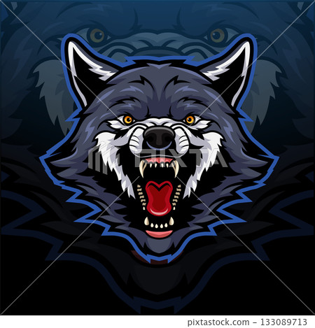 Wolf head esport mascot logo design Wolf head esport mascot logo design 133089713