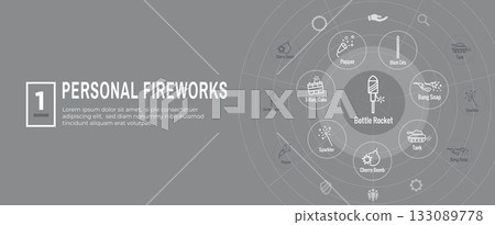 Fireworks and Independence Day Icon Set Web Header Banner Fireworks and Independence Day Icon Set Web Header Banner 133089778