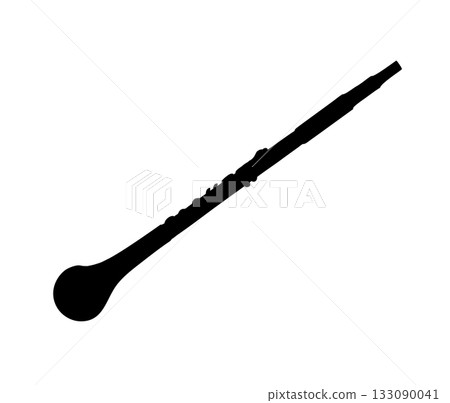 Vector line drawing of clarinet 133090041