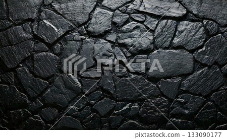 黑色石頭紋理，黑色石頭紋理，AI生成的圖像 133090177