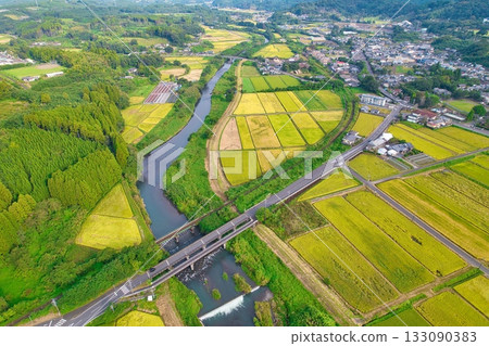 Aerial photo of Takasakicho, Miyakonojo city, Autumn 2025 133090383