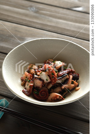 Octopus and garlic Octopus and garlic 133090866