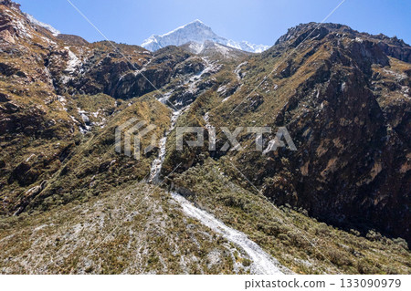 View of the Andes Mountains in the Ancash region. View of the Andes Mountains in the Ancash region. 133090979