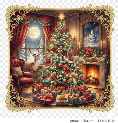 閃閃發光的聖誕樹和禮物 133091042