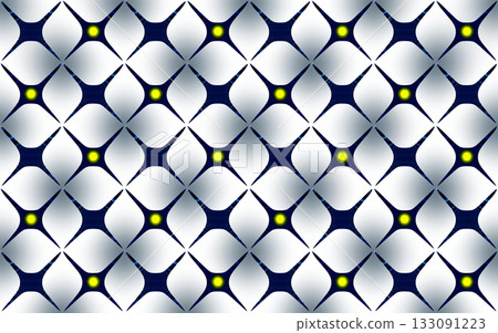 Dynamic geometric pattern with interlocking star forms and yellow accents.Interlocking star-shaped pattern with dark blue outlines and central yellow accents. Dynamic geometric pattern with interlocking star forms and yellow accents.Interlocking star-shaped pattern with dark blue outlines and central yellow accents. 133091223
