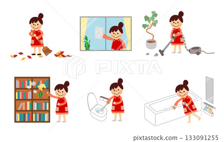 Set of women to clean 133091255