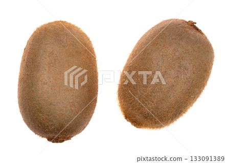 Kiwi fruit whole and fresh isolated Kiwi fruit whole and fresh isolated 133091389