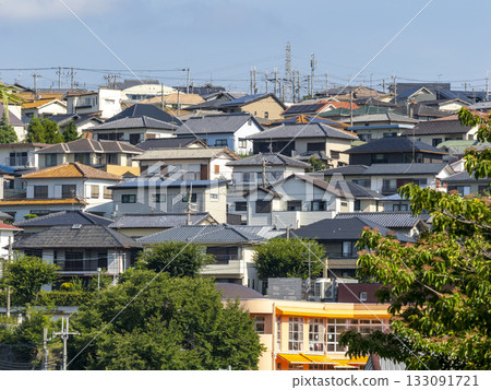 Residential area built on a slope 133091721