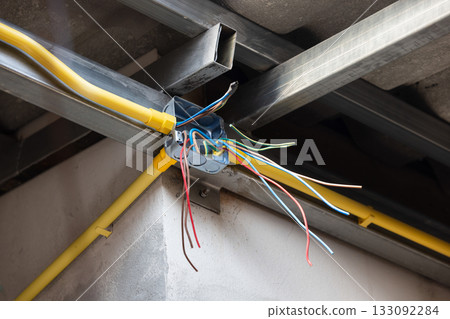 Electrical wiring colours in order to ensure safety electrical wiring. 133092284