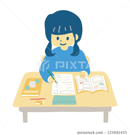 Girl studying Girl studying 133092435