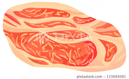 Raw beef illustration vector material Raw beef illustration vector material 133093091