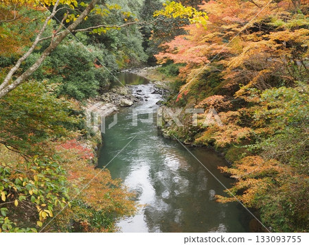 京都高尾清瀧川秋景 京都高尾清瀧川秋景 133093755