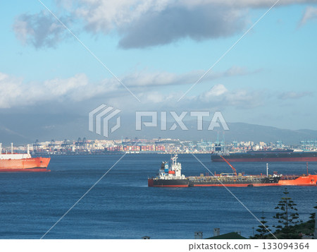 The sea from Gibraltar to Algeciras, early April morning The sea from Gibraltar to Algeciras, early April morning 133094364