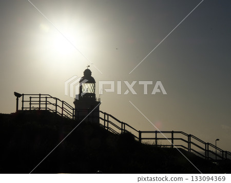 Strait of Gibraltar, Cape Europa Lighthouse, sunrise, early April morning 133094369
