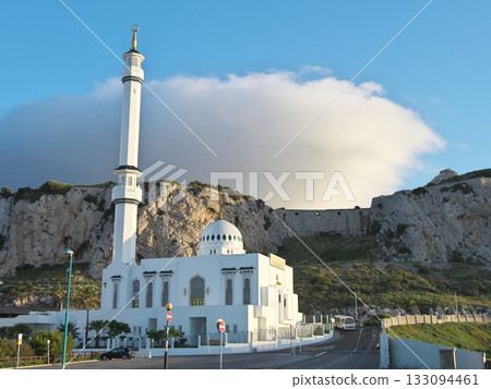Gibraltar Ibrahim al-Ibrahim Mosque, early April morning Gibraltar Ibrahim al-Ibrahim Mosque, early April morning 133094461