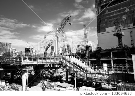 Changing Tokyo: JR Shibuya Station West Exit Under Construction 2025.11 a-6 Monochrome Changing Tokyo: JR Shibuya Station West Exit Under Construction 2025.11 a-6 Monochrome 133094653
