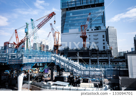 Changing Tokyo: JR Shibuya Station West Exit Under Construction 2025.11 c-5 Cool Colors Changing Tokyo: JR Shibuya Station West Exit Under Construction 2025.11 c-5 Cool Colors 133094701