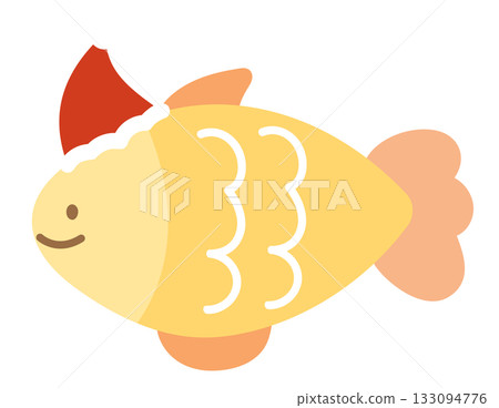 Pastel orange fish wearing Santa hat for Christmas and New Year illustration, sea life, under the sea, animal, festive winter, sticker, aquarium, ocean, animal, cartoon character, cute patch, toy, pin Pastel orange fish wearing Santa hat for Christmas and New Year illustration, sea life, under the sea, animal, festive winter, sticker, aquarium, ocean, animal, cartoon character, cute patch, toy, pin 133094776