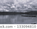 A view of Lake Tazawa and the mountains in Akita Prefecture (monochrome) 133094810