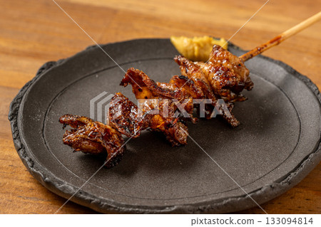 Yakitori on a plate 133094814