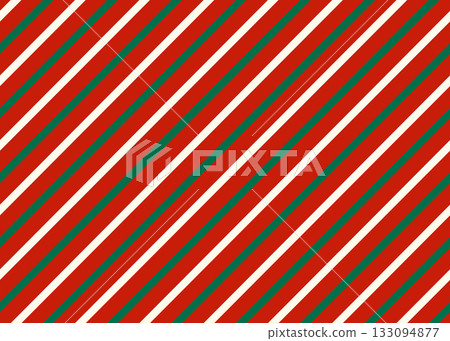 Red, green, and white diagonal striped seamless pattern. Christmas color pattern background image. Vector illustration. Red, green, and white diagonal striped seamless pattern. Christmas color pattern background image. Vector illustration. 133094877