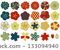 Various Japanese flower patterns set - Taisho Roman 133094940