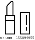 口紅，嘴唇圖示。向量圖。 133094955
