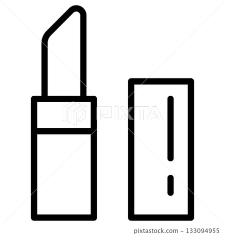 口紅，嘴唇圖示。向量圖。 133094955