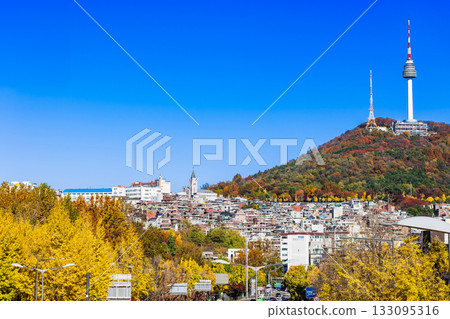 Autumn in Seoul: Namsan Tower (N Seoul Tower) Autumn in Seoul: Namsan Tower (N Seoul Tower) 133095316