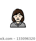 A cute girl with short hair, a bright gray jacket, a warm and kind smile! Suitable person, daily life or social media design. Color changeable, limited release 133096320