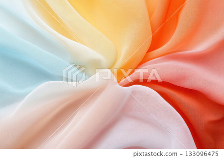 Organic fiber fabric patterns in soft pastel colors, sustainable textiles, natural materials 133096475