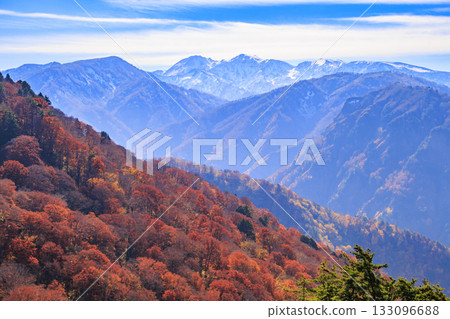 白山白川鄉白道（石川縣）的秋葉正值鼎盛時期 133096688