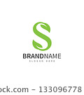 green leaf with letter s logo icon vector design template concept 133096778