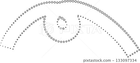 Curved dotted line playful. Element for fun Curved dotted line playful. Element for fun 133097334