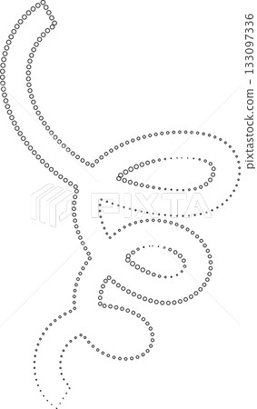 Curved dotted line playful. Element for fun Curved dotted line playful. Element for fun 133097336