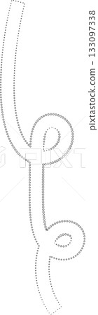 Curved dotted line playful. Element for fun Curved dotted line playful. Element for fun 133097338