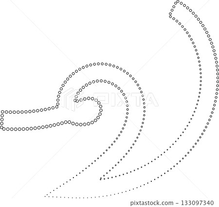 Curved dotted line playful. Element for fun 133097340