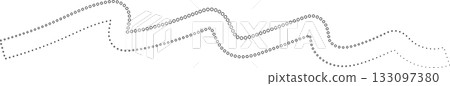 Curved dotted line playful. Element for fun Curved dotted line playful. Element for fun 133097380