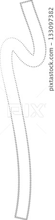 Curved dotted line playful. Element for fun Curved dotted line playful. Element for fun 133097382