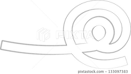 Curved dotted line playful. Element for fun Curved dotted line playful. Element for fun 133097383