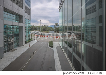 Oct 29 2025 Urban Street Scene With Modern Building, Wall Billboard 133098489