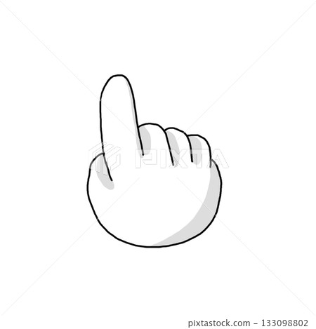 Simple hand icon 133098802