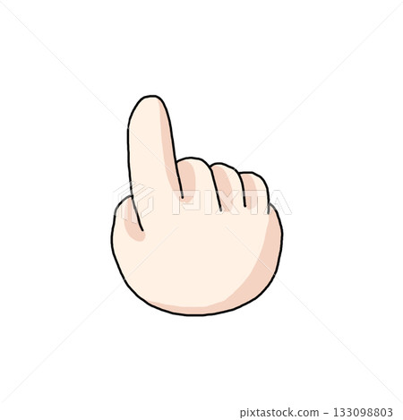 Illustration of pointing finger Illustration of pointing finger 133098803